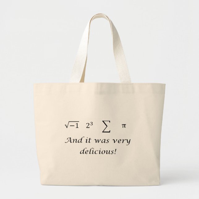 I ate some pie math shirt large tote bag (Front)