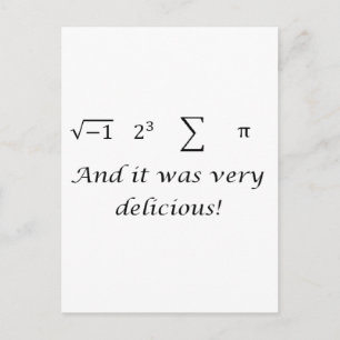 I ate some pie math shirt postcard