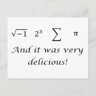 I ate some pie math shirt postcard