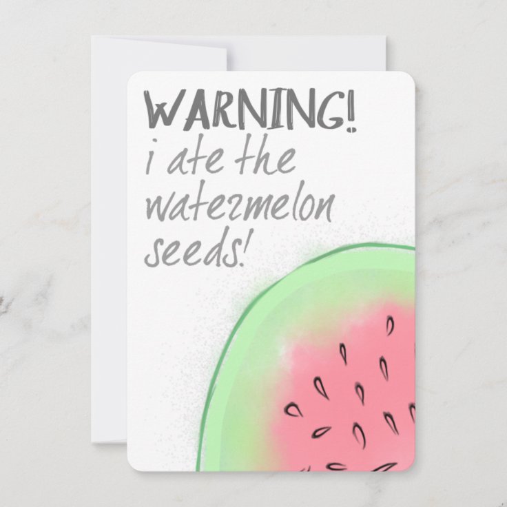 I Ate The Watermelon Seeds Pregnancy Announcement Zazzle
