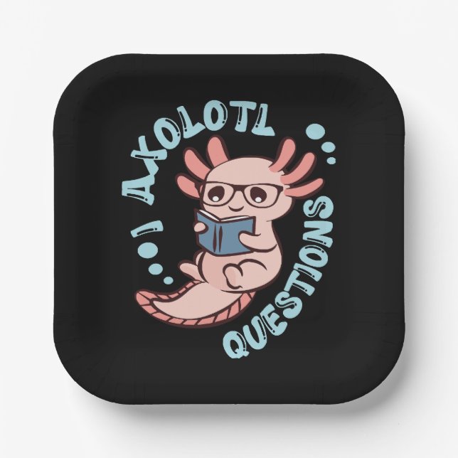 I Axolotl Questions Paper Plates (Front)