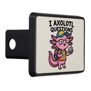 I Axolotl Questions schoolkid holds rock curiosity Hitch Cover