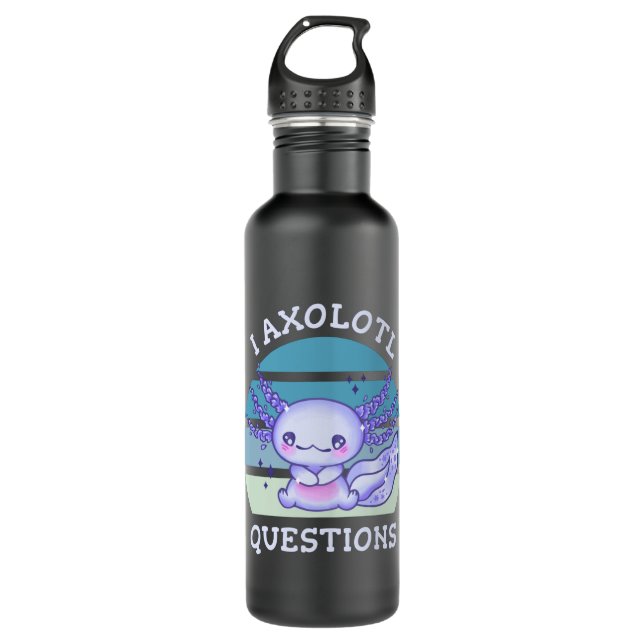I axolotl questions stainless steel water bottle (Front)