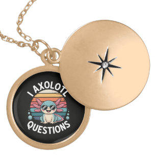 I Axolotl Questions Tote Gold Plated Necklace