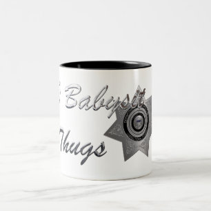 I Babysit Thugs-C.O. Officers Mug, Silver Two-Tone Coffee Mug