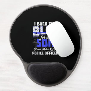 I Back Blue My Son Ts Women Thin Line Mom Gift Gel Mouse Pad
