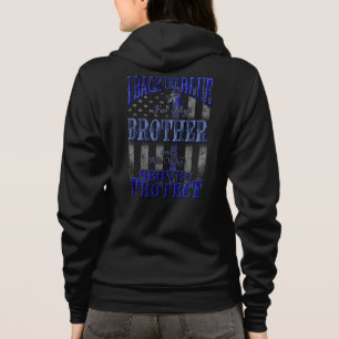 I Back the Blue Police Officer Brother Hoodie
