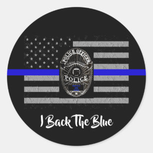 I BACK THE BLUE SUPPORT POLICE STICKER