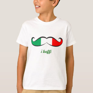 I Baffi Italian Flag Mustache T-Shirt