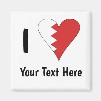 I (Bahraini Heart Flag) Personalized  Magnet