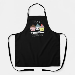 I Bake Because Punching People Frowned Upon Name Apron