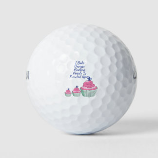 I Bake Because Punching People Is Frowned Upon - F Golf Balls