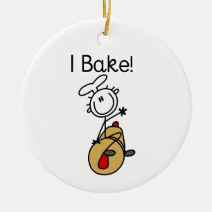 I Bake Ceramic Ornament