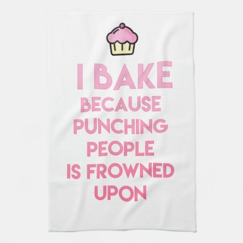 I bake Funny Baking Quote  Kitchen Towel