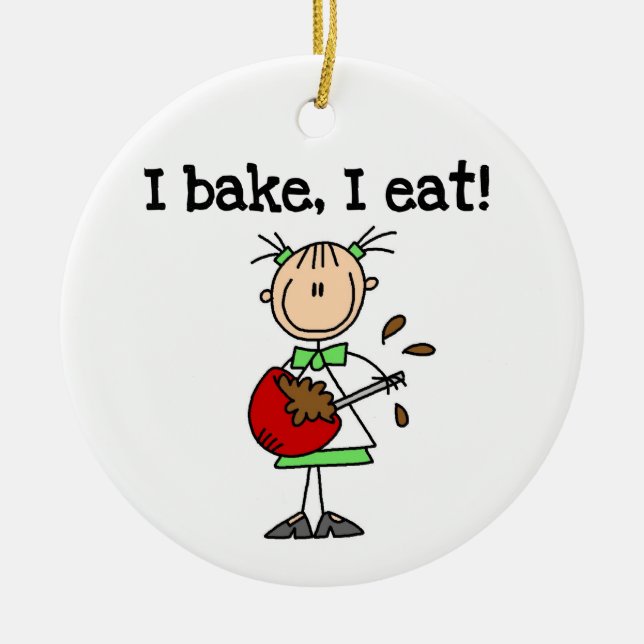 I Bake I Eat Custom Ornament (Front)