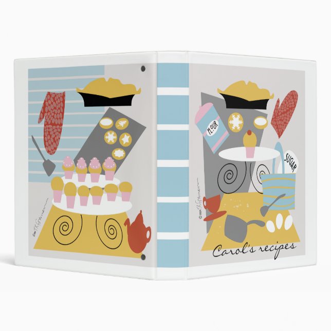 'I bake' the artistic cook's fun RECIPE Binder (Background)