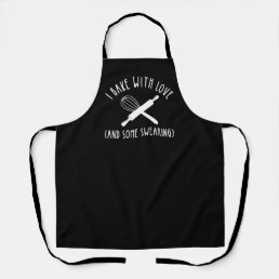 I Bake With Love (And Some Swearing) Apron