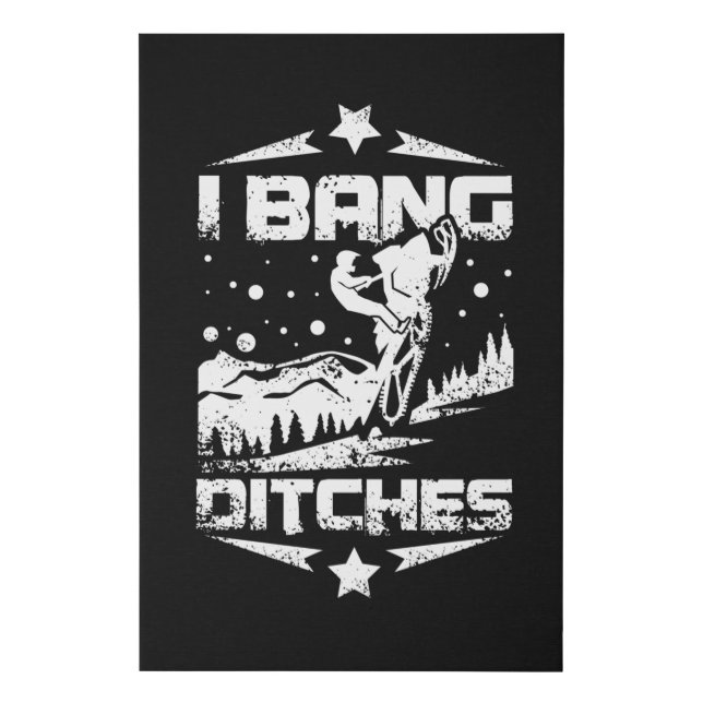 I Bang Ditches Snowmobile Faux Canvas Print (Front)