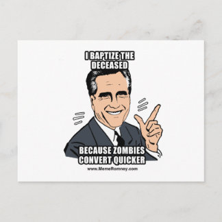 I BAPTIZE THE DECEASED POSTCARD