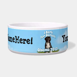 I Bark for Barack, Bo the First Dog Obama Bowl