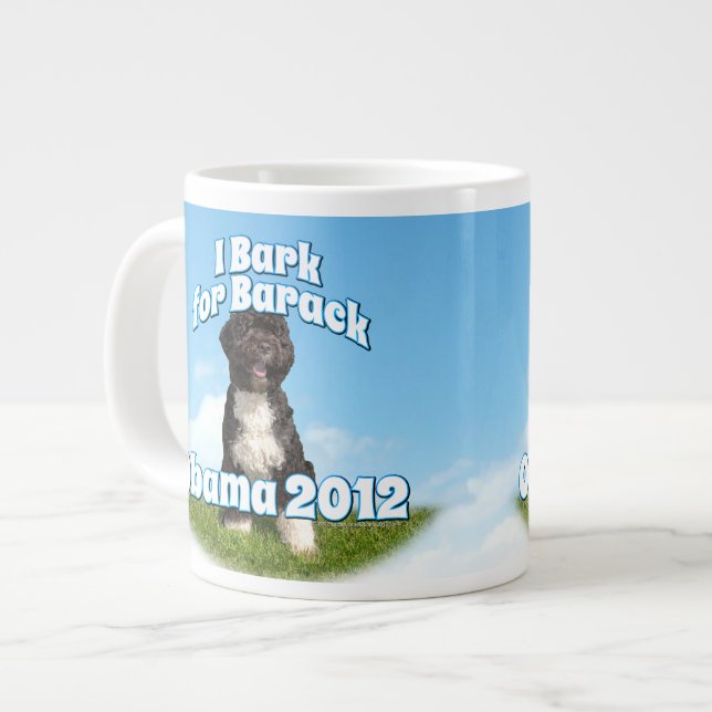 I Bark for Barack, Bo the First Dog Obama Large Coffee Mug (Front Left)
