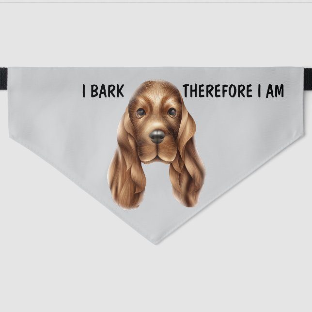 I Bark Irish Setter Pet Bandana Collar (Front)
