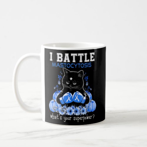 I Battle Mastocytosis Awareness Cat  Coffee Mug