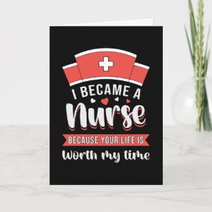I Beacame A Nurse ICU Emergency Ambulance Funny Card