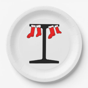 I-Beam Christmas Stockings Paper Plates