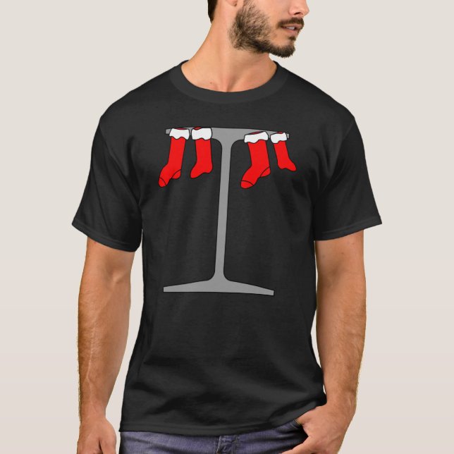 I-Beam Christmas Stockings T-Shirt (Front)
