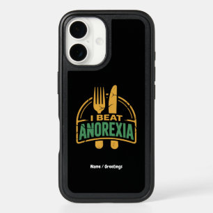 I Beat Anorexia Awareness Funny Design  iPhone 16 Case