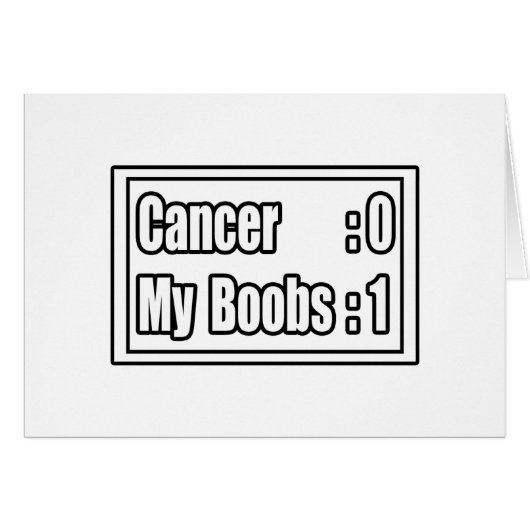 I Beat Breast Cancer (Scoreboard) Cards (Front Horizontal)