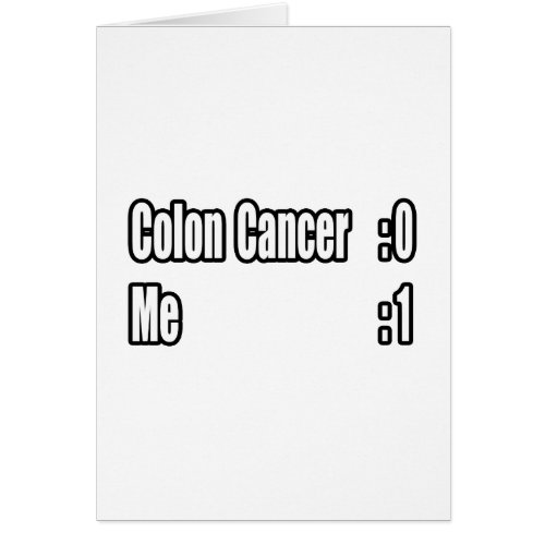 I Beat Colon Cancer Scoreboard