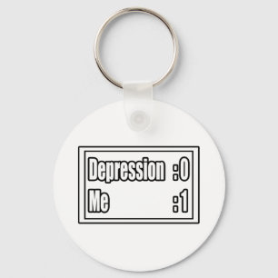 I Beat Depression (Scoreboard) Keychain