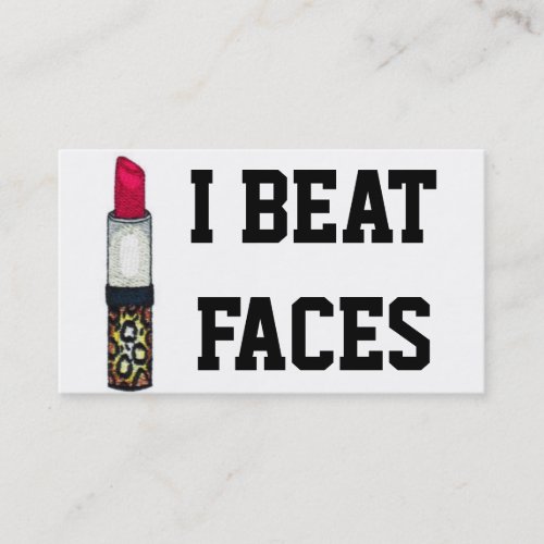 I BEAT FACES BUSINESS CARD