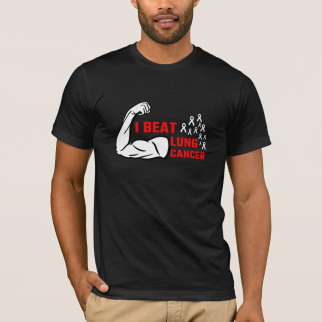 I Beat Lung Cancer Cancer Survivor T-Shirt (Front)