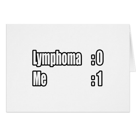 I Beat Lymphoma (Scoreboard) Cards (Front Horizontal)