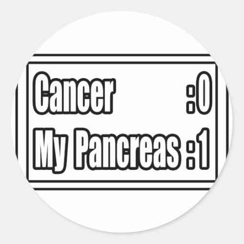 I Beat Pancreatic Cancer Scoreboard Classic Round Sticker