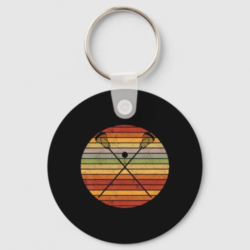 I Beat People With Sticks Fun Lacrosse Player  Keychain