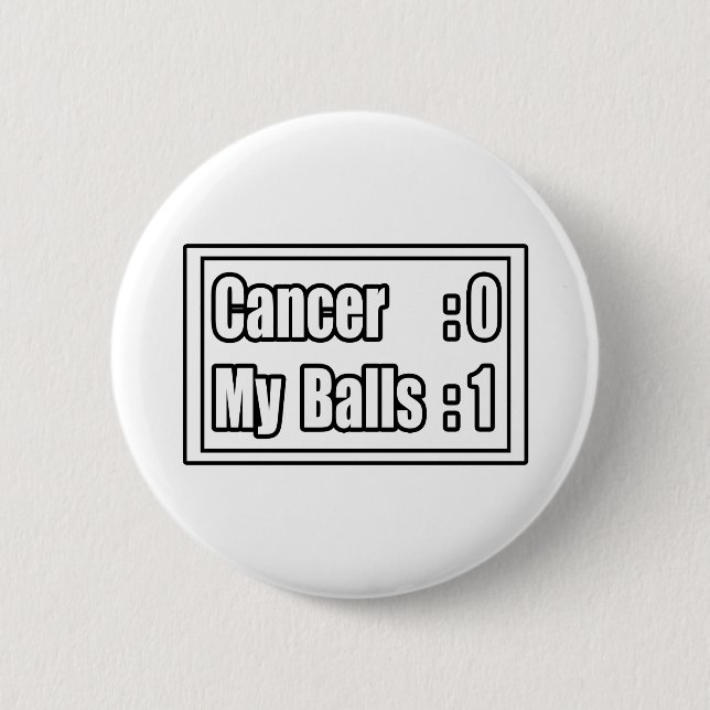 I Beat Testicular Cancer (Scoreboard) Pinback Button (Front)