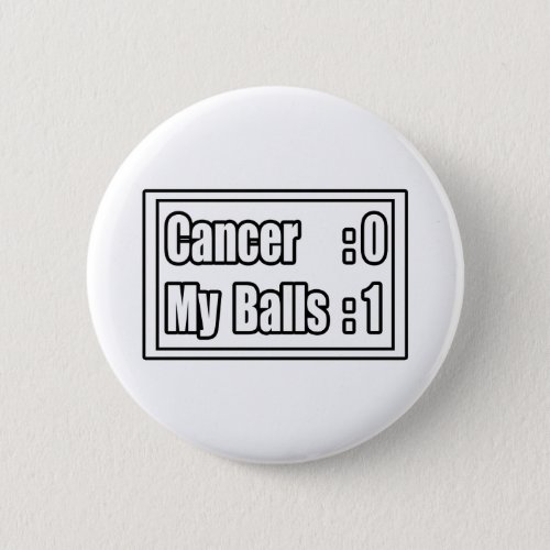 I Beat Testicular Cancer Scoreboard Pinback Button