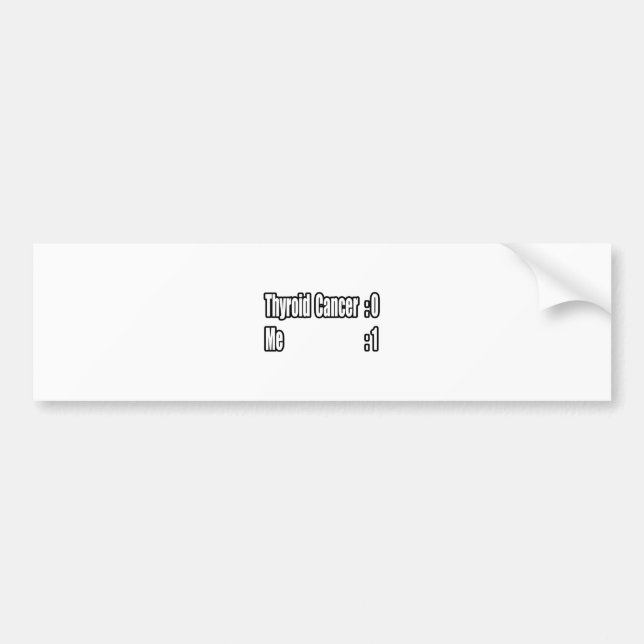 I Beat Thyroid Cancer (Scoreboard) Bumper Sticker (Front)