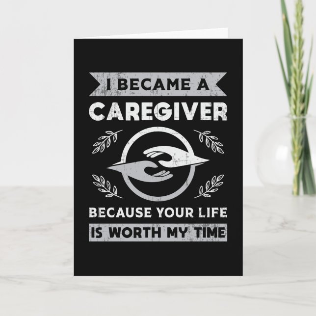 I Became A Caregiver Caregivers Nurse Nursing Care Card (Front)