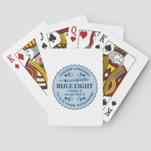 I before E except after C Rule Funny Poker Cards