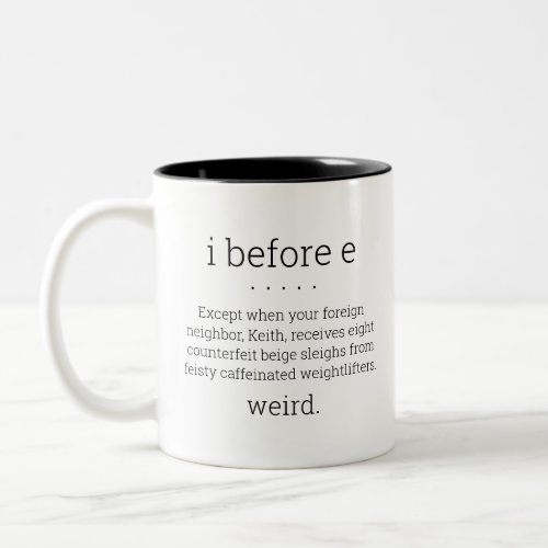 I Before E _ Grammar Rule Mug