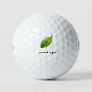 'I Beleaf In You' Funny Humor Fun Golf Gift Balls