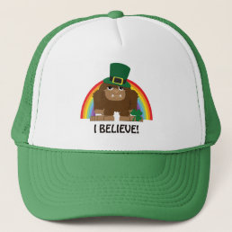 I Believe! Bigfoot Leprechaun Trucker Hat