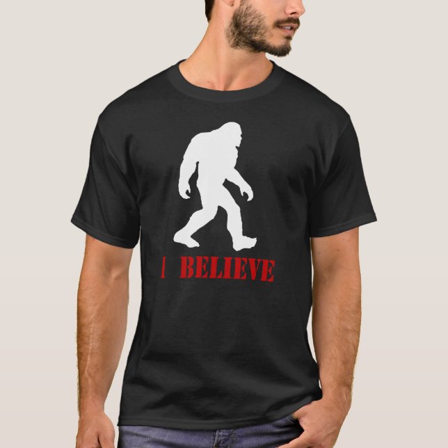 I Believe - Bigfoot Sasquatch Retro T-Shirt (Front)