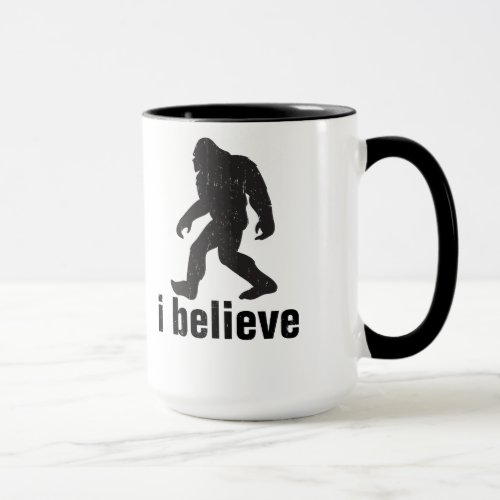 I believe _ Black Silhouette Mug