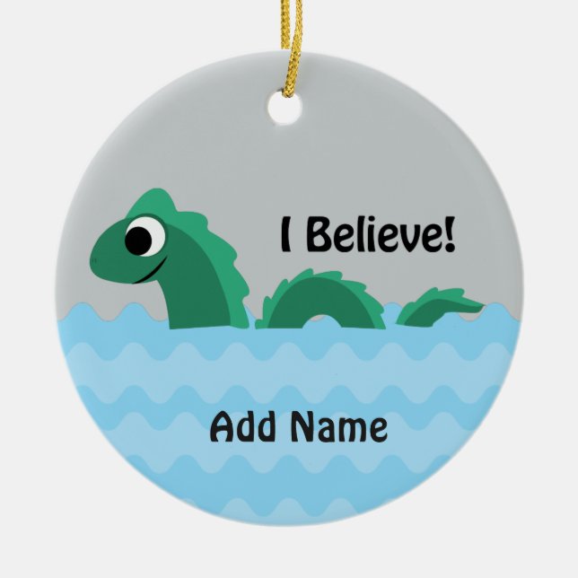 I Believe Champ the Lake Champlain Monster Ceramic Ornament (Front)